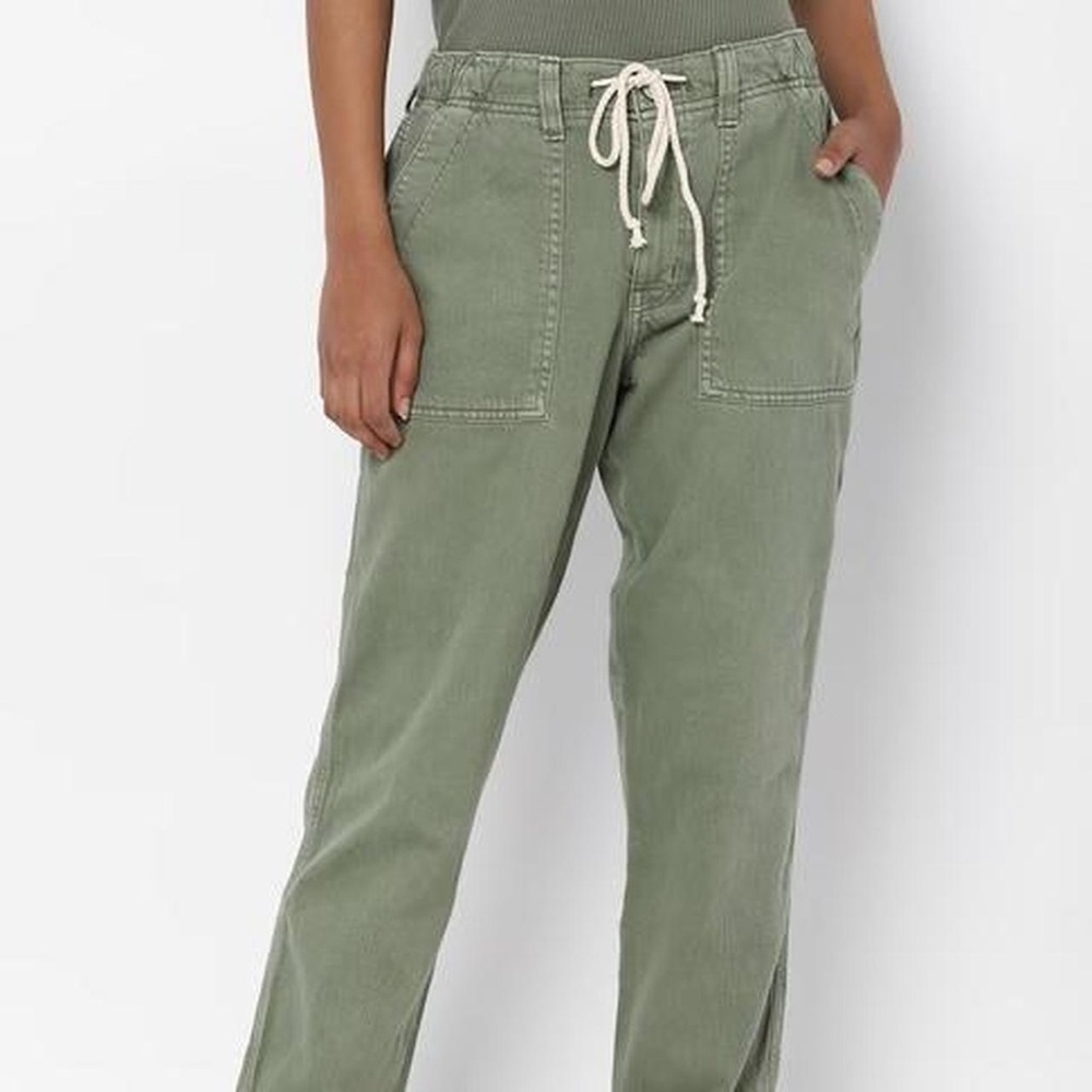 American Eagle- Light Olive Drawstring Utility Jo… - image 1